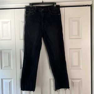 Sky High Rise Cheeky Straight Jeans with Washwell Size 10